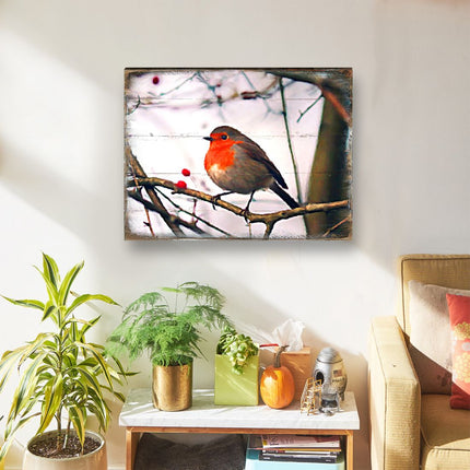 Amena Bird Wooden Coastal Wall Art by Nature Wonders - Coastal Sea-Life Decor - 95286B-2
