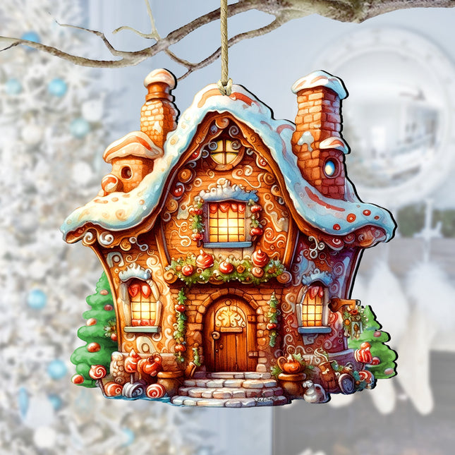 Fairy Tale House Wooden Ornaments by G. Debrekht - Christmas Decor - 8100191-1-0