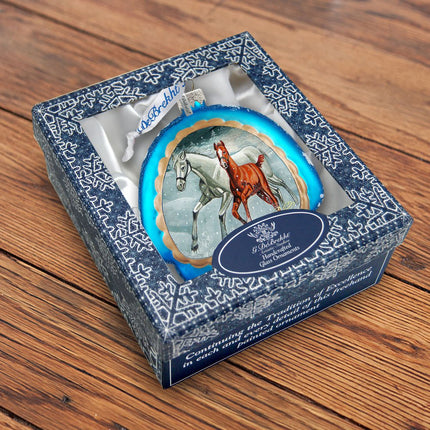Winter Horses Glass Ornament by G. DeBrekht - Christmas Decor - 756-015-3