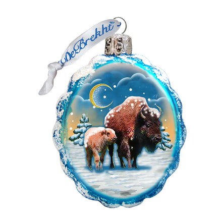Buffalo Mercury Glass Ornament by G. DeBrekht - Wildlife Holiday Decor - 771024-4