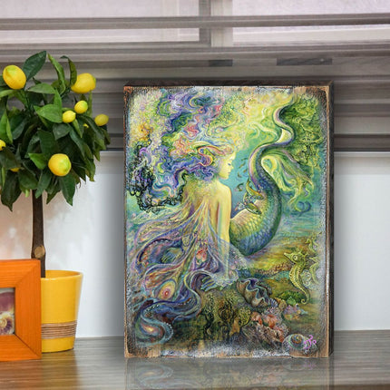 Mer Fairy Fantasy Wooden Wall Art by Josephine Wall - Fantasy Decor - 852149-JW-4