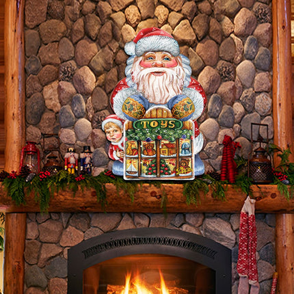 Toy Shop Santa Christmas Door Decor by G. DeBrekht - Christmas Santa Snowman Decor - 8119172H-1