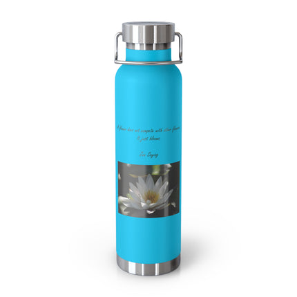 Zen Serenity Copper Bottle – 22oz Lotus Design for Mindful Living