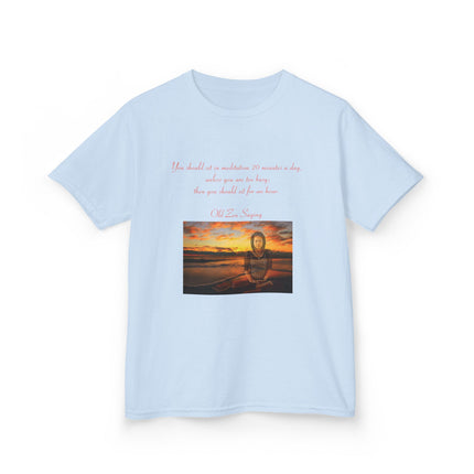 Zen Quote Kids Tee – Heavy Cotton Shirt for Calm & Curiosity