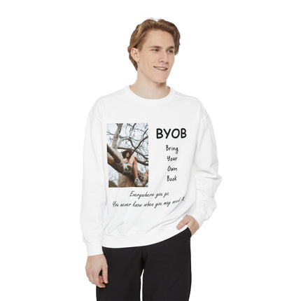 BYOB Sweatshirt – “Bring Your Own Book” – Unisex Literary Fashion