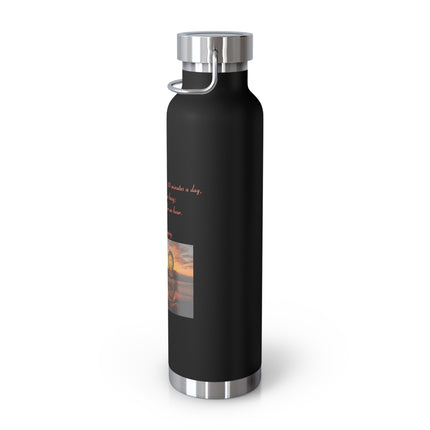 Zen Meditation Quote 22oz Vacuum Bottle — '20 Minutes...' Sunset Design
