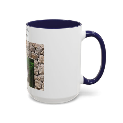 Newton Quote Accent Mug – 15oz Ceramic Cup with Stone Design
