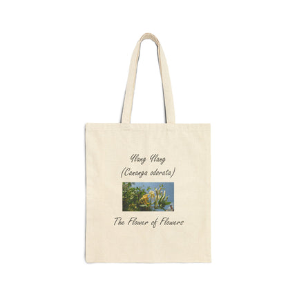 Tote Bag — Ylang Ylang (Cananga odorata) Floral Canvas Tote | 'The Flower of Flowers' Botanical Print