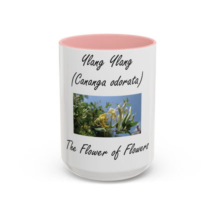 Ylang Ylang Floral Mug – 15oz Ceramic Cup with Aromatic Nickname