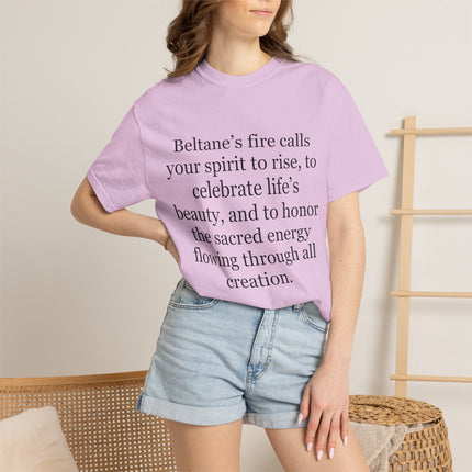 Beltane Fire Celebration T-Shirt — Spiritual Quote Tee for Pagan Festivals