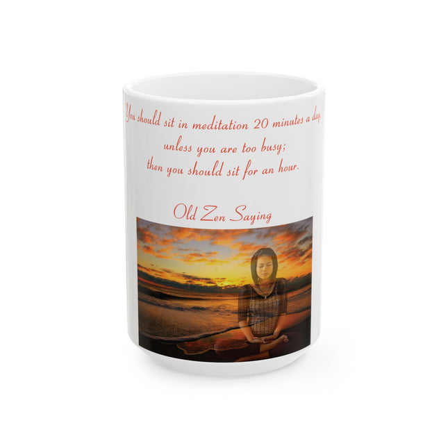 Zen Meditation Mug – 15oz Ceramic Cup for Mindful Living
