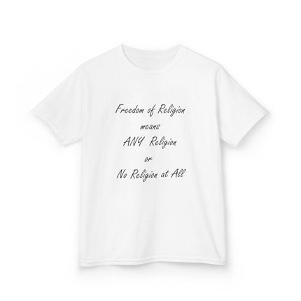Kids Freedom of Religion Tee – Soft Cotton Statement Shirt for All