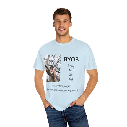 BYOB T-Shirt – “Bring Your Own Book” – Unisex Literary Design
