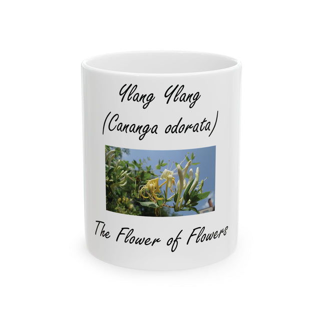 Ylang Ylang Ceramic Mug – 11oz “Flower of Flowers” Design