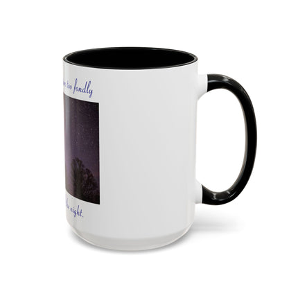 Starry Night Inspirational Coffee Mug – 15oz Accent Cup with Poetic Quote
