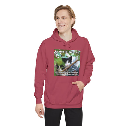 Hoodie — "Be Kind to Feral Cats" Rescue Cat Graphic Hoodie