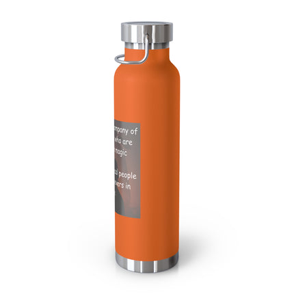 Magic & Joy Insulated Bottle — 22oz Copper Vacuum Flask with Whimsical Quote