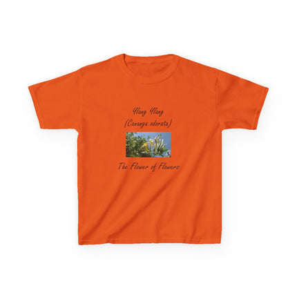 Ylang Ylang Kids Cotton Tee – “Flower of Flowers” Graphic Shirt