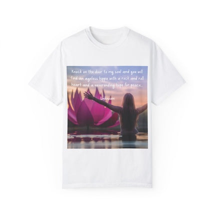 Inspirational Unisex Garment-Dyed T-shirt for Peace Lovers