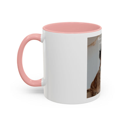 Cat Hug Coffee Mug – "Marriage is an Endless Sleepover" Accent Mug