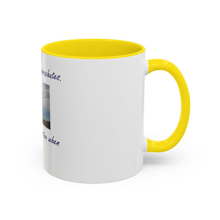Parachute Minds Coffee Mug — "Minds are like parachutes. They only function when open."