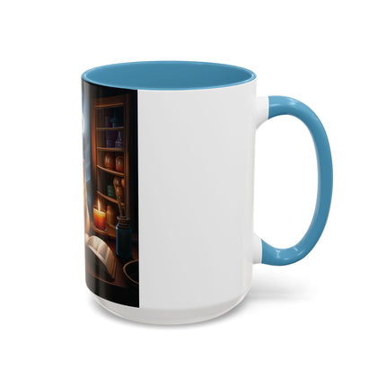 Magical Cats Accent Mug – 15oz – Cozy Gift for Cat & Book Lovers