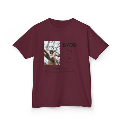 Kids BYOB Tee – “Bring Your Own Book” – Heavy Cotton T-Shirt
