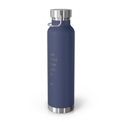 Chesterton Quote Bottle - 22oz Copper Vacuum Insulated