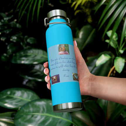 Inspirational Copper Vacuum Insulated Bottle - 22oz Rumi Quote