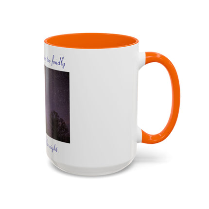 Starry Night Inspirational Coffee Mug – 15oz Accent Cup with Poetic Quote