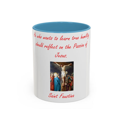 Inspirational Coffee Mug – Humility Quote – 11oz Accent