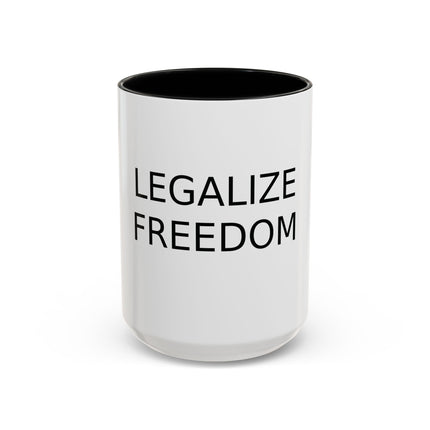 Legalize Freedom Accent Coffee Mug – Colored Handle 11/15oz
