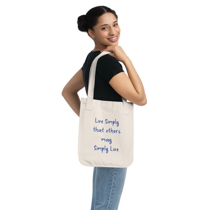 Live Simply Tote – Organic Canvas Bag for Everyday Gentle Living