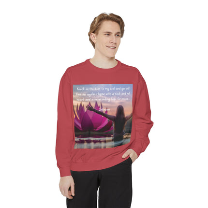 Inspirational Yoga Sweatshirt - 'Knock on the Door to My Soul'
