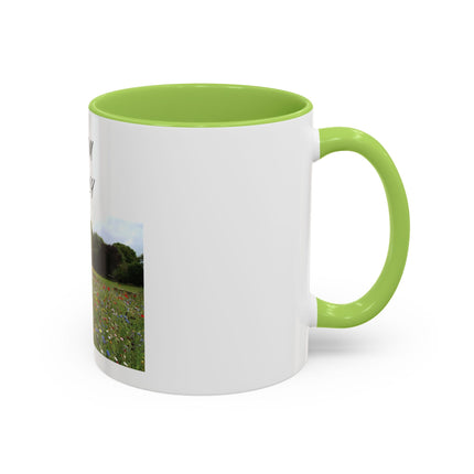 Bloom Wildly Floral Accent Coffee Mug — Inspirational Garden Photo 11/15oz