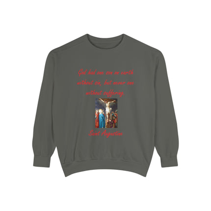 Saint Augustine Sweatshirt – Unisex Garment-Dyed Layer of Faith