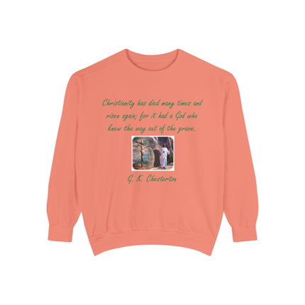 Chesterton Quote Sweatshirt – Resurrection Design – Unisex