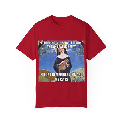 Funny Cat Lover T-Shirt – ‘No One Remembers Me & My Cats’