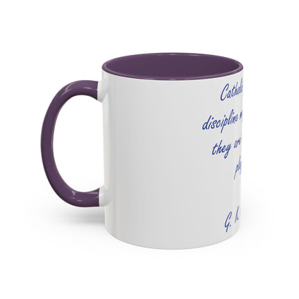 Chesterton Quote Accent Mug – “Walls of a Playground” – 11oz Ceramic