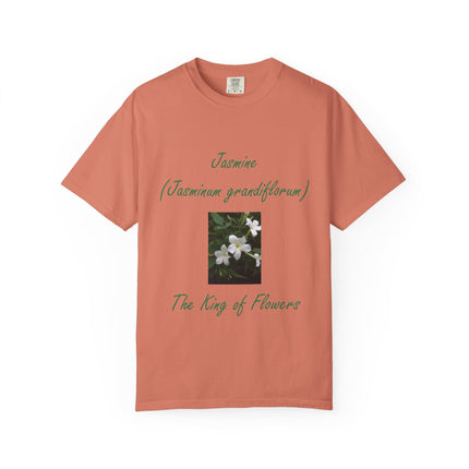 Jasmine Flower Unisex Garment-Dyed T-Shirt - The King of Flowers Design