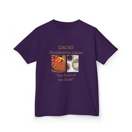 Cacao Kids Cotton Tee – “Food of the Gods” Graphic Shirt