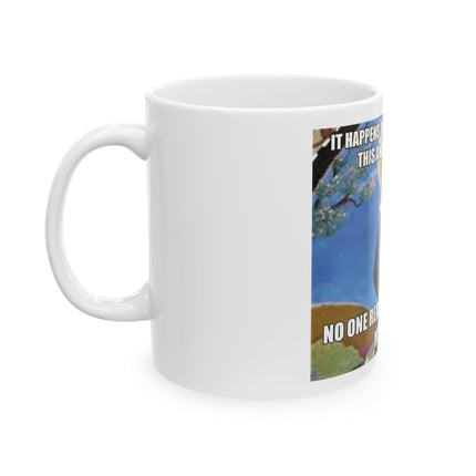 St. Gertrude Cat Mug — “No one remembers me and my cats” Ceramic Coffee Cup