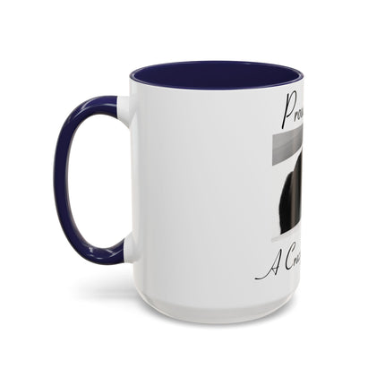 Proud Cat Person Accent Mug – 15oz Ceramic Gift for Cat Lovers