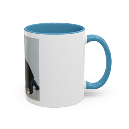 Cat Hug Coffee Mug – "Marriage is an Endless Sleepover" Accent Mug