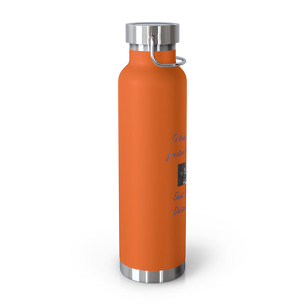 Inspirational Insulated Water Bottle - 22oz Stainless Steel with Saint Thomas Aquinas Quote