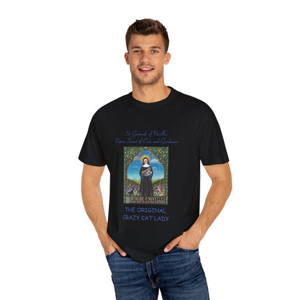 Saint Gertrude Cat Lady Tee – Unisex, Whimsical Design
