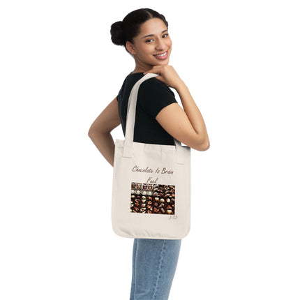 Chocolate Is Brain Fuel Organic Canvas Tote Bag