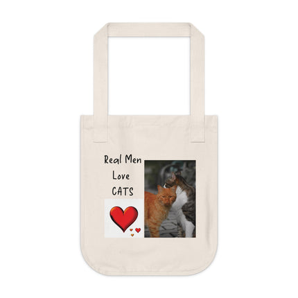 Real Men Love Cats Tote – Organic Canvas – Eco-Friendly