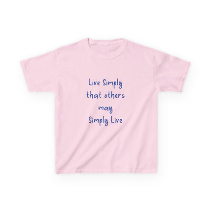 Live Simply Kids Tee – Inspirational Heavy Cotton Shirt for Youth