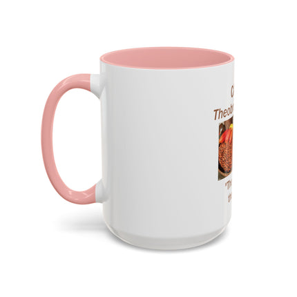 Cacao Coffee Mug – "The Food of the Gods" Botanical Cocoa Illustration (11/15 oz)